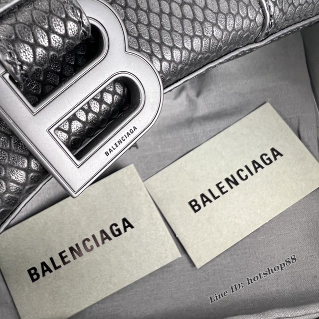 Balenciaga專櫃爆款Hourglass蛇紋沙漏包 巴黎世家蛇紋牛皮手提包 fyj1493